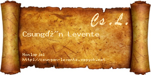 Csungán Levente névjegykártya