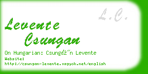 levente csungan business card